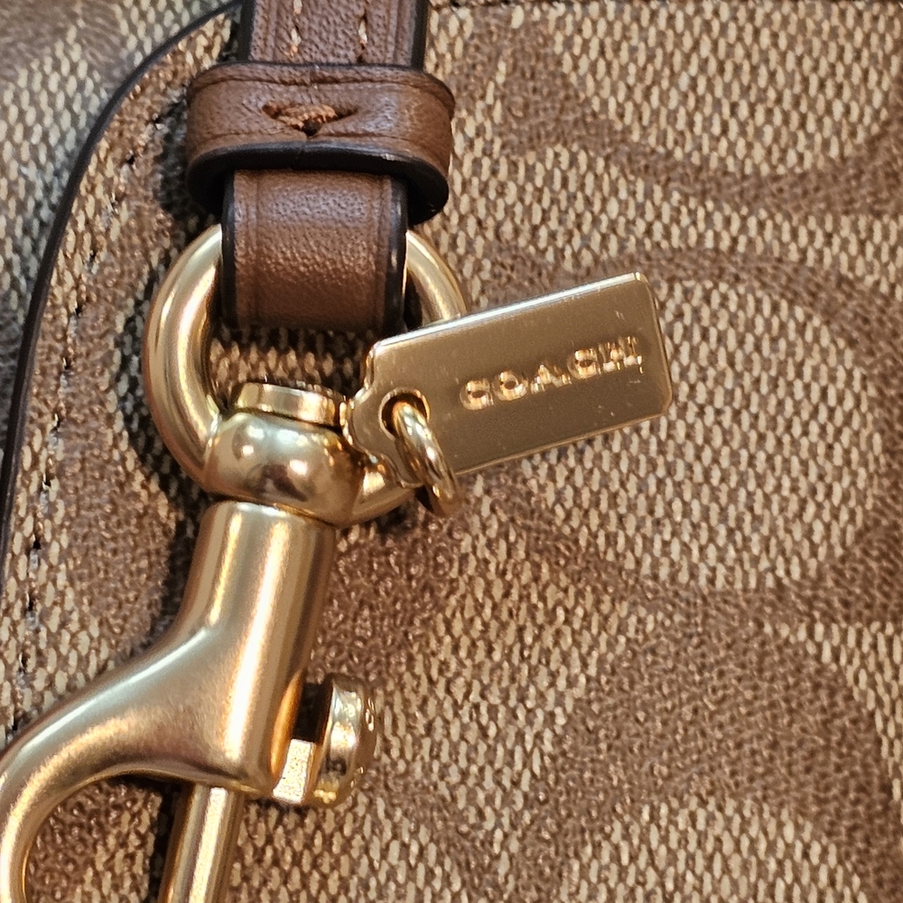 Coach Brown Signature Sunglasses Case/Wristlet - Picture 9 of 9